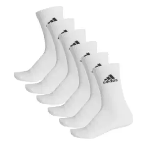 Image of adidas Crew Socks 6 Pack Mens - White