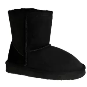 image of Eastern Counties Leather Childrens/Kids Charlie Sheepskin Boots (6 Child UK) (Black)