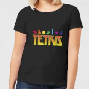 Image of Tetris Multi Blocks Womens T-Shirt - Black - 5XL