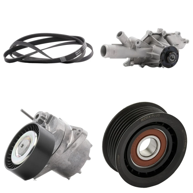 Image of RIDEX PLUS 4172P0125P Water Pump + V-Ribbed Belt Kit Water Pump + V-Ribbed Belt Kit (4172)