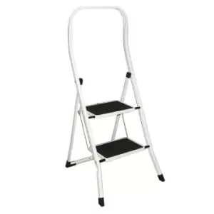 Image of Folding step stool - 2 tread - EN 14183 compliant, GS & TUV certified - 150kg load capacity