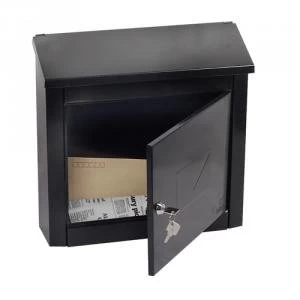 image of Phoenix Moda Top Loading Mail Box MB0113KB in Black with Key Lock