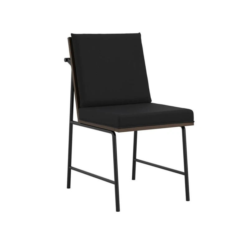 Image of Lemon Pavilion Furniture Scout Indoor Dining Chair (Pack of 2) - House Weave/Rubber Wood in Black Size: 2 Pack Black Unisex 2 Pack
