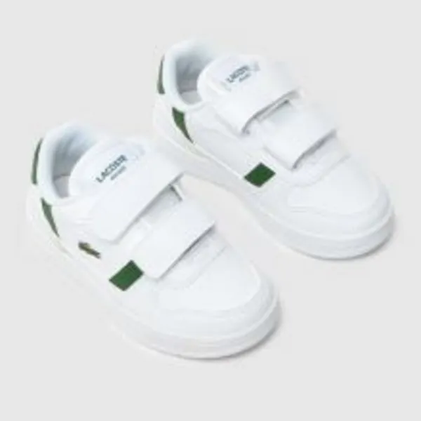 Lacoste white & green t-clip set Toddler trainers White & Green UK 3 (EU 19)