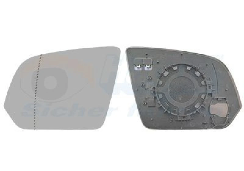 Image of VAN WEZEL Wing mirror glass VAN WEZEL 3082837