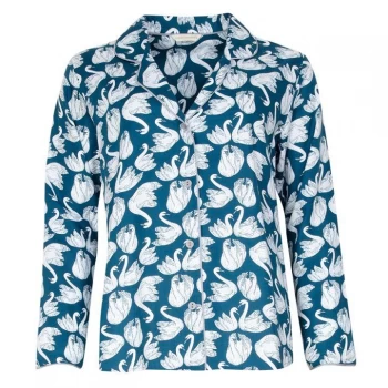 Image of Cyberjammies Printed Long Sleeve Pyjama Set - Swan Teal