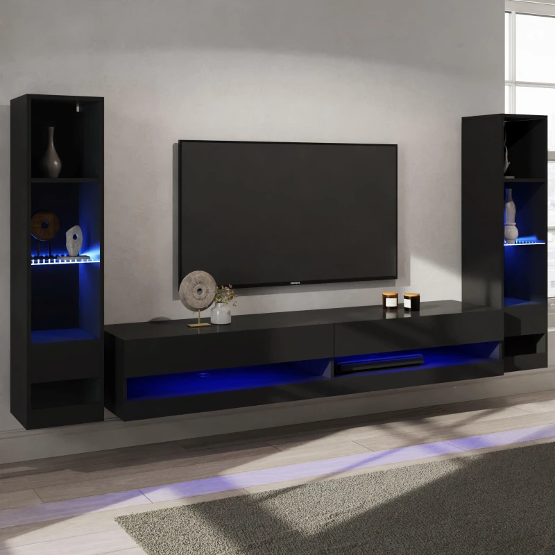 Image of GFW GFW Galicia 3 Piece Furniture Set with 180cm - Black