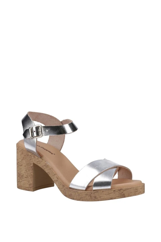 Image of Hush Puppies Georgia Cork Sandal Silver