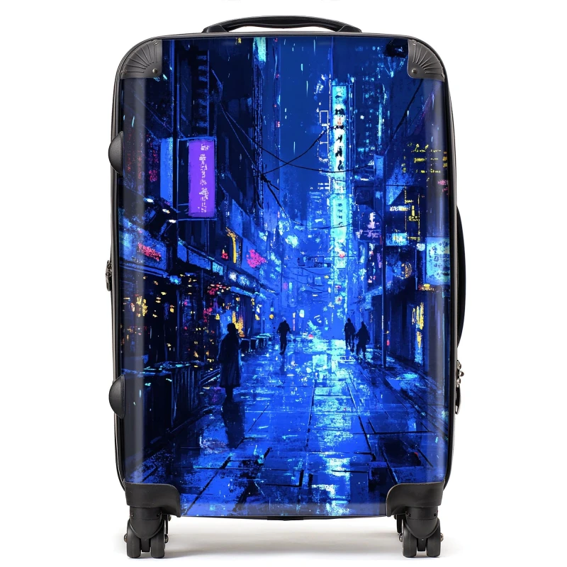 Image of Designer Luggage Dante Mercer: 00012 Suitcase in Blue Size: Large Blue Unisex Large