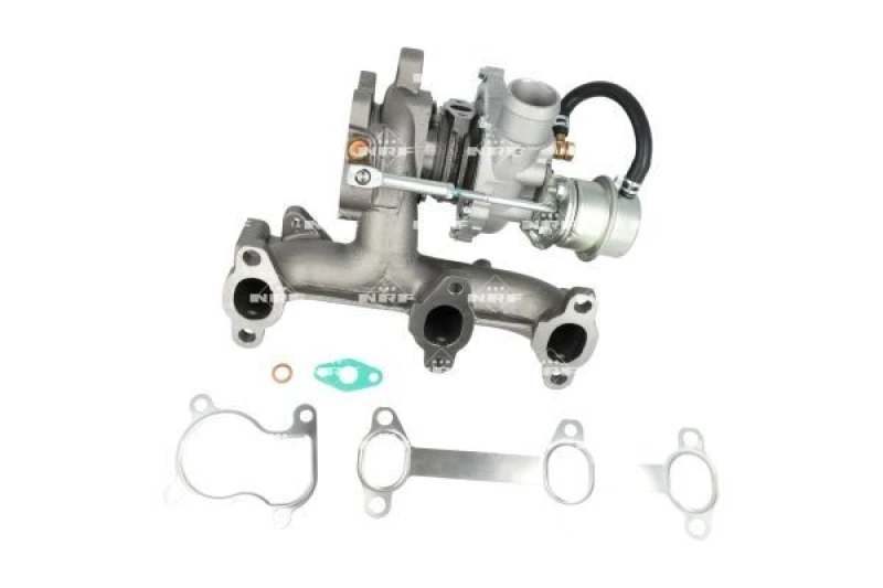 Image of NRF 90010169 Turbocharger with gaskets/seals, with exhaust manifold Charger,charging system (2234)