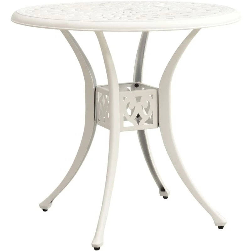 Image of VIDAXL Garden Table White 78x78x72cm Cast Aluminium Vidaxl 8720286205877