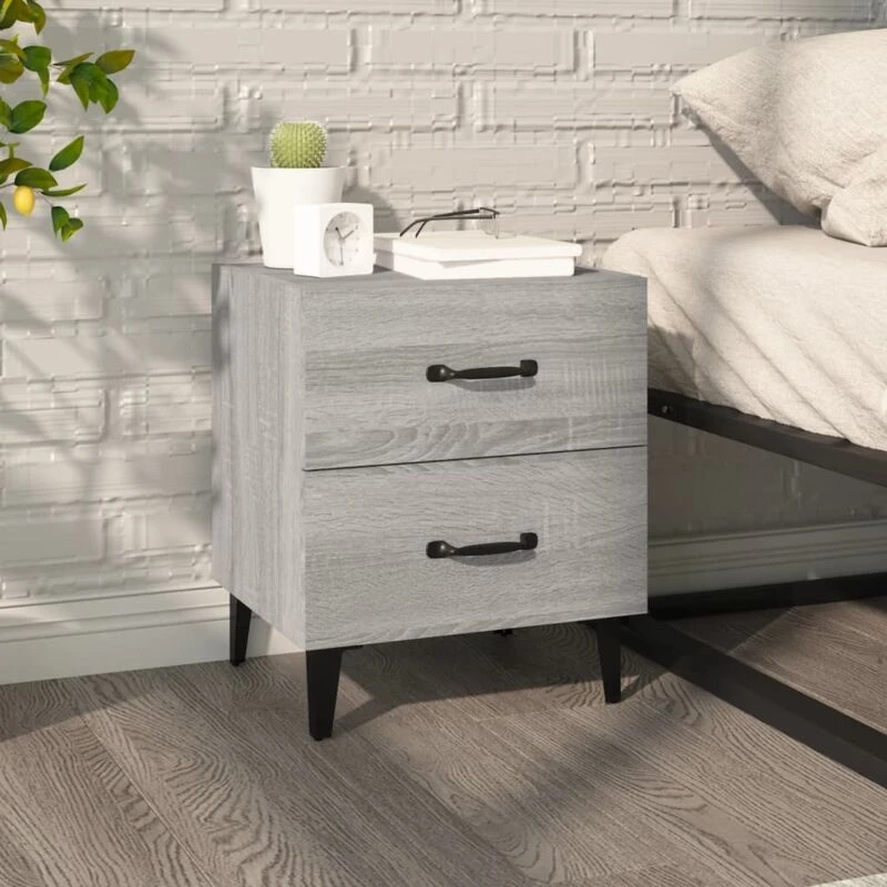 Image of VIDAXL Bedside Cabinet Grey Sonoma 40x35x47.5cm Vidaxl 8720286973035