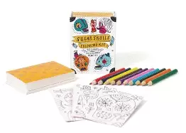 Image of sugar skulls coloring kit