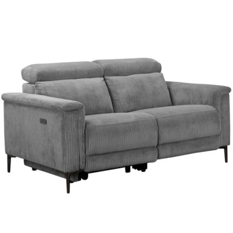 Image of Dorel Lund 2S 1Recl Elek Grey Corduroy, Grey 1077061UK