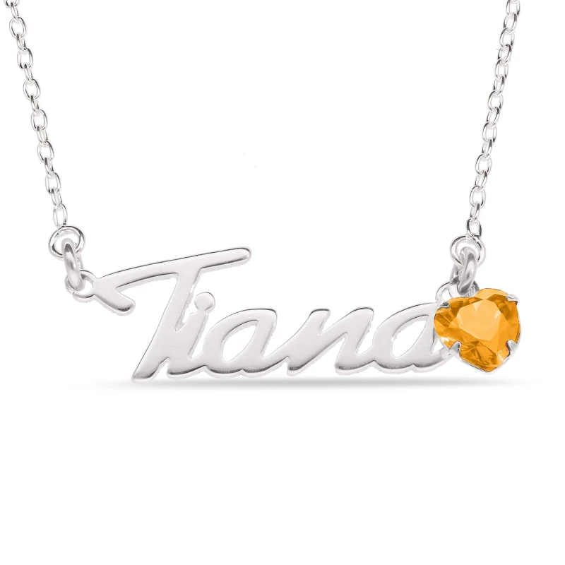 Image of Be You Sterling Silver November CZ Birthstone Pendant Silver female One Size