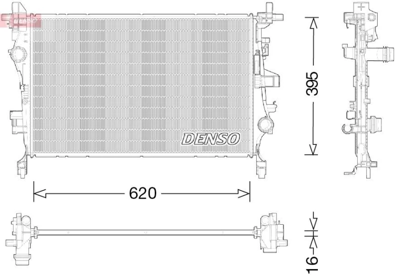 Image of DENSO Engine radiator DENSO DRM09044