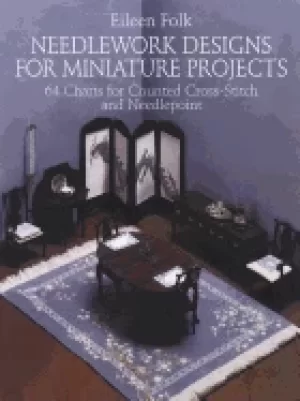 Image of needlework designs for miniature projects 64 charts for counted cross stitc