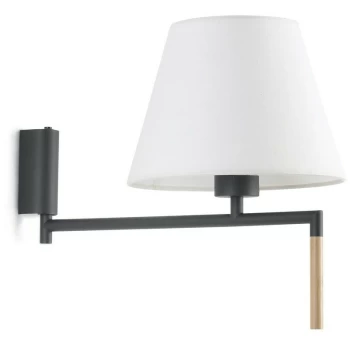 image of Faro RON - Wall Light with Shade Grey, E27