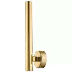 image of Zumaline Loya Integrated LED Wall Lamp, Shiny Gold, 3000K, 450Lm