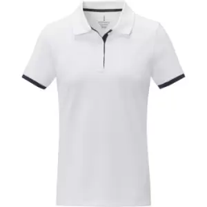 image of Elevate Womens/Ladies Morgan Short-Sleeved Polo Shirt (L) (White)