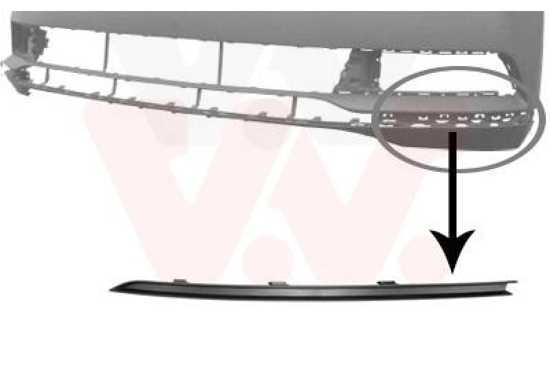 Image of VAN WEZEL Bumper cover VAN WEZEL 5742581