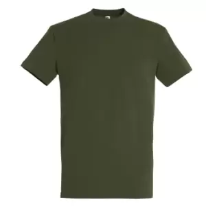 image of SOLS Mens Imperial Heavyweight Short Sleeve T-Shirt (M) (Army)