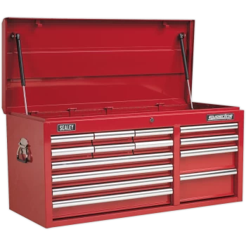 image of Sealey Superline Pro 14 Drawer Heavy Duty Tool Chest Red