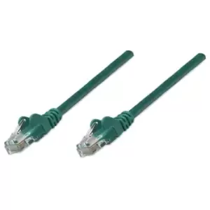 image of Intellinet Network Patch Cable Cat5e 15m Green CCA U/UTP PVC RJ45 Gold Plated Contacts Snagless Booted Lifetime Warranty Polybag