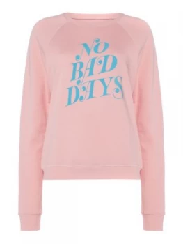 Image of Ban.do Pink No Bad Days Sweatshirt Light Pink