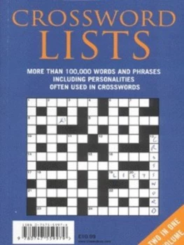 Image of Crossword Lists by Anne Stibbs Paperback
