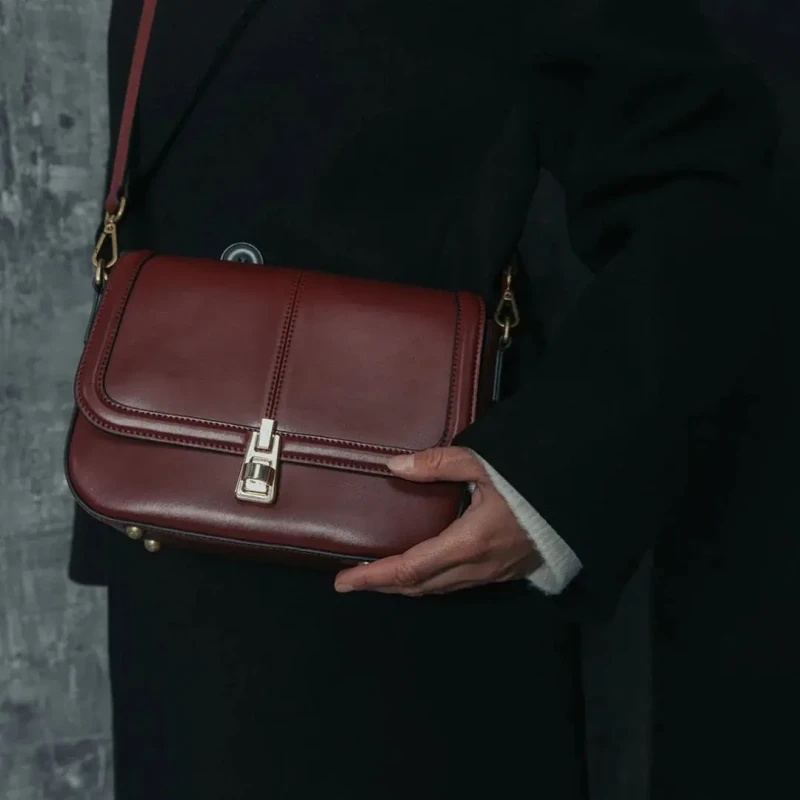 Image of Mac Alyster Womens flap shoulder bag Mac Alyster Emmy Marron Female TU