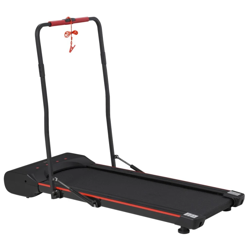 Image of HOMCOM HOMCOM Walking Machine with LED Display and Remote Control Jogging in Black Size: Standard Black Standard Unisex 5056399121449