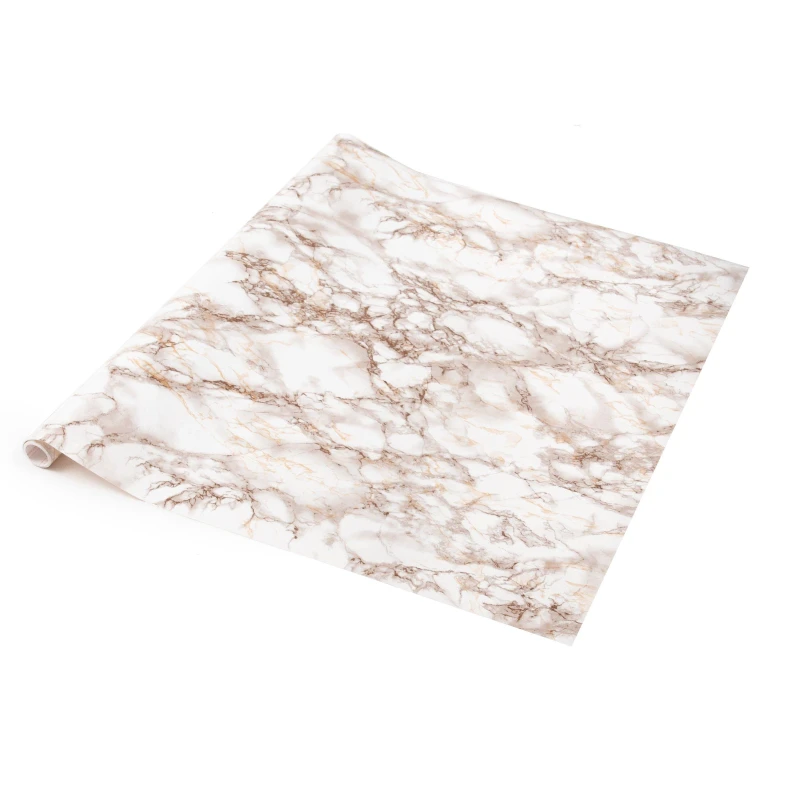 Image of D-C-Fix Marble Cortes Brown Self Adhesive Vinyl Wrap Film For Kitchen Worktops And Furniture 2M(L) 67.5Cm(W)