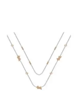 image of Radley Ladies Silver & 18Ct Rose Gold Plated Double Layer Necklace