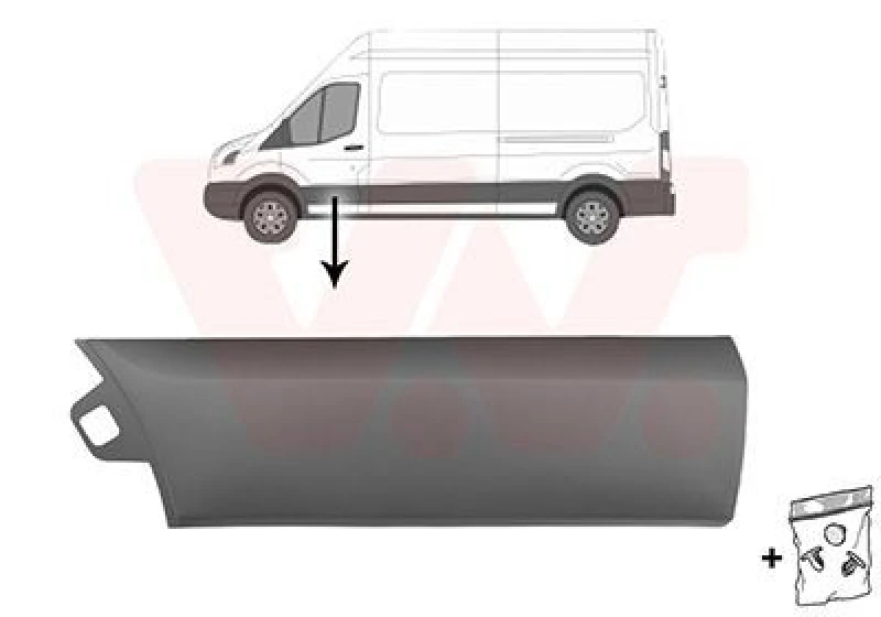 Image of VAN WEZEL Door moulding trim VAN WEZEL 1991403