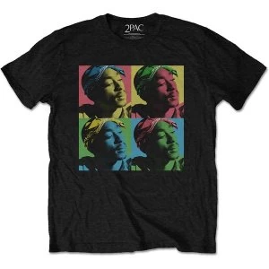 Tupac - Pop Art Unisex Large T-Shirt - Black