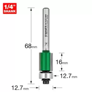 Image of Trend CRAFTPRO Bearing Guided Trimmer Router Cutter 12.7mm 16mm 1/4"
