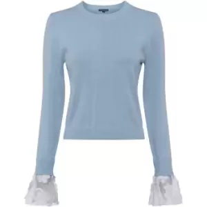 image of French Connection Mara Lace Mix Jumper - Blue