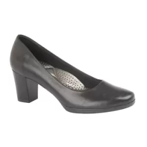 Image of Boulevard Womens/Ladies PU Leather Plain Court Shoe (55mm Heel) (2 UK) (Black)