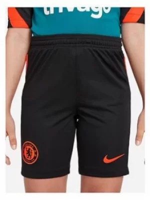 Image of Nike Youth Chelsea 21/22 Third Shorts, Red, Size L