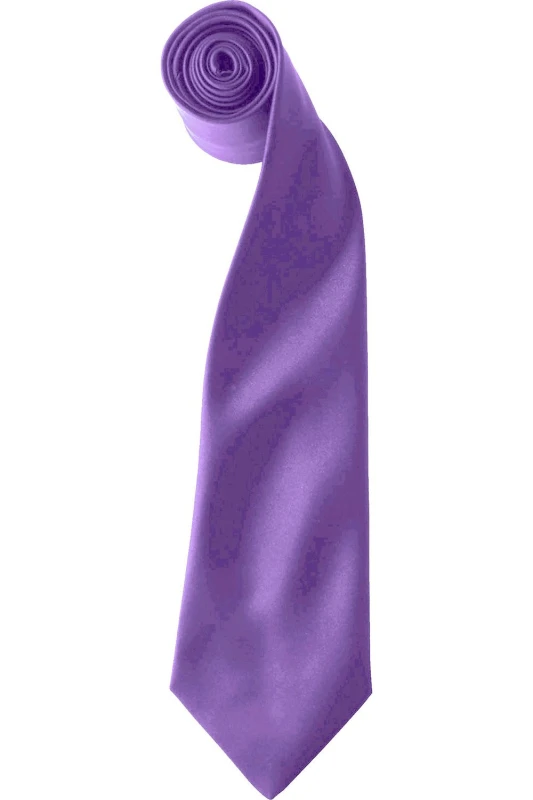 Image of Premier Premier Men Colours Satin Clip Tie Pack of 2 in Violet Violet One Size Male 5059269153984