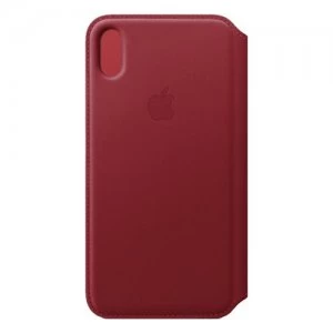 Image of Apple iPhone XS Max Leather Folio Case (PRODUCT)RED MRX32ZM/A