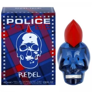 image of Police To Be Rebel Eau de Toilette For Him 40ml