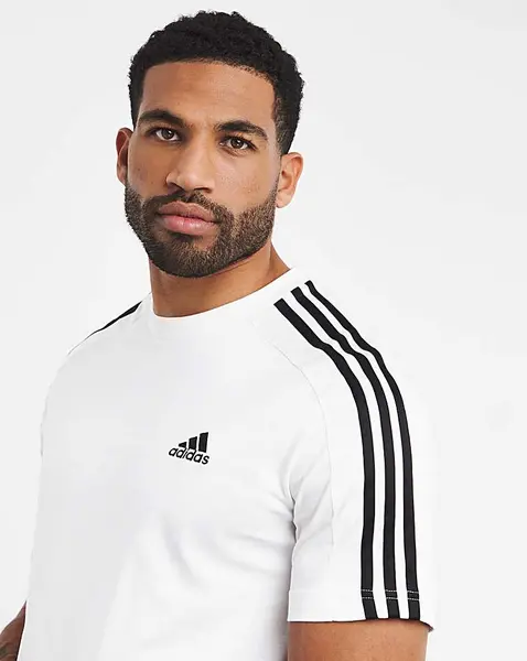 Image of Adidas adidas 3 Stripes T-Shirt White Male XL44/48 DI09004