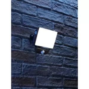 Image of Auraglow IP44 LED Floodlight Black 20W with PIR