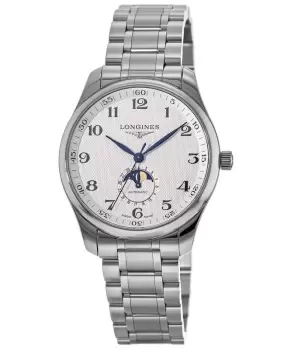 image of Longines Master Collection Automatic 42mm Silver Dial Stainless Steel Mens Watch L2.919.4.78.6 L2.919.4.78.6