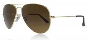 Image of Ray-Ban 3025 Aviator Sunglasses Crystal Brown 001/57 Polariserade 58mm