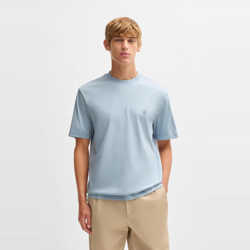 Image of Boss C-Taut Logo T-Shirt - Blue Blue M