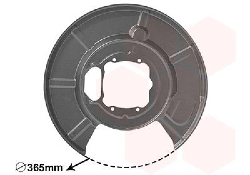 Image of VAN WEZEL Brake disc backing plate VAN WEZEL 0655374