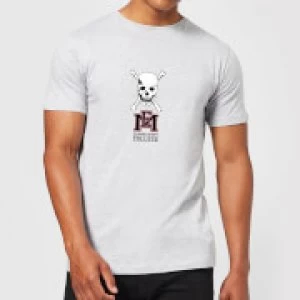 Image of East Mississippi Community College Skull and Logo Mens T-Shirt - Grey - 3XL